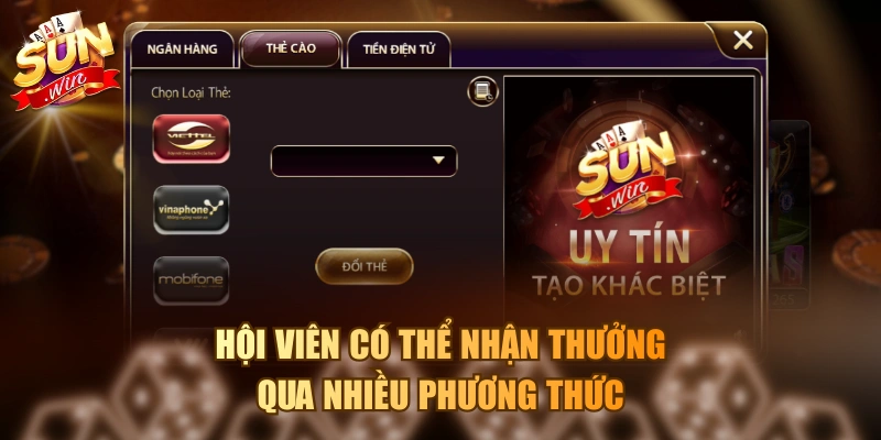Hướng Dẫn Rút Tiền Sunwin An Toàn Cho Người Chơi Mới Hội viên có thể nhận thưởng qua nhiều phương thức