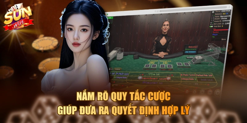 Baccarat Tốc Độ Sunwin - Tỷ Lệ Thưởng Lên Đến 1:190 Nắm rõ quy tắc cược giúp đưa ra quyết định hợp lý.